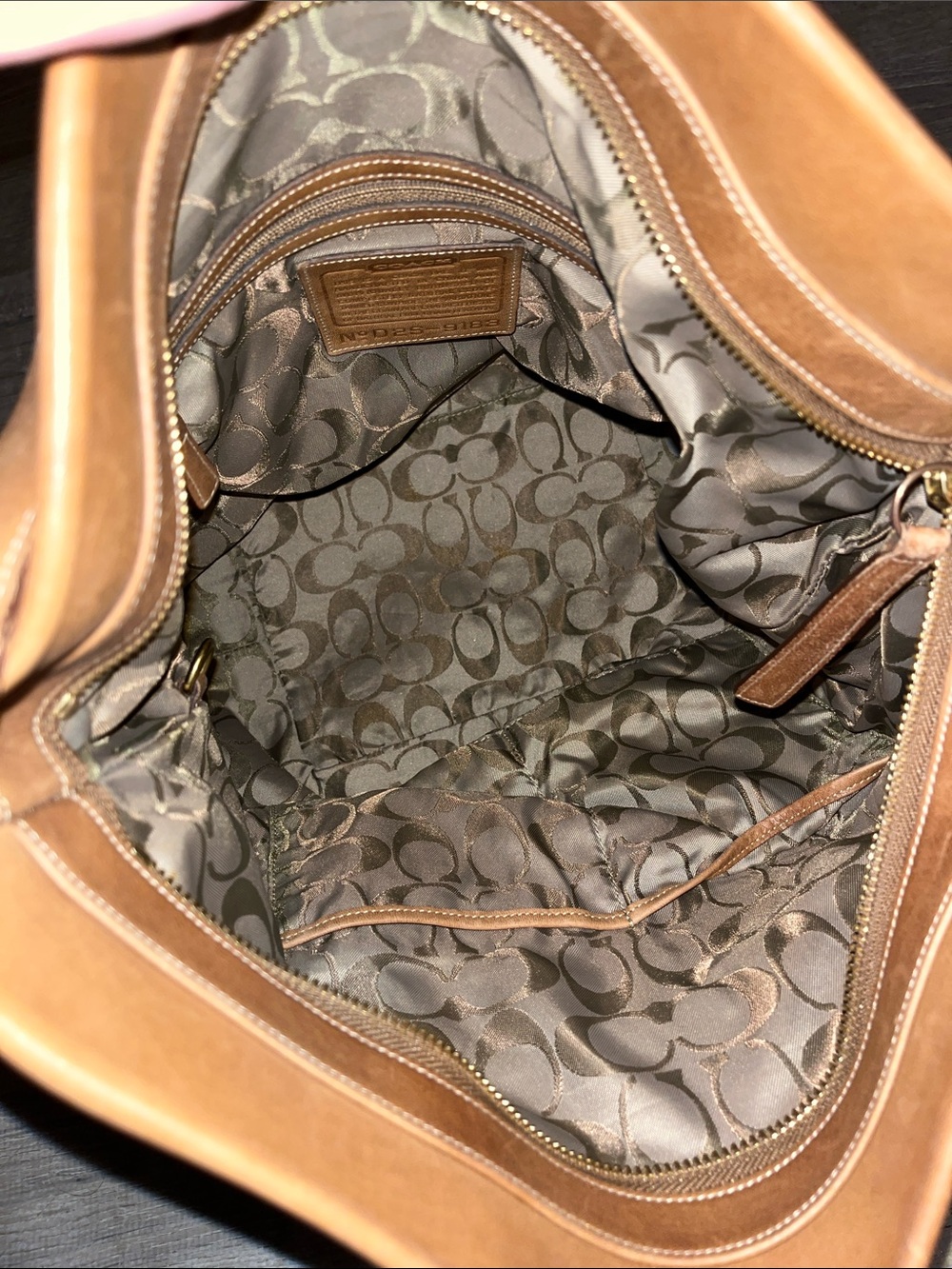 Coach Cognac Leather Slouch Shoulder Bag - Picture 3 of 4